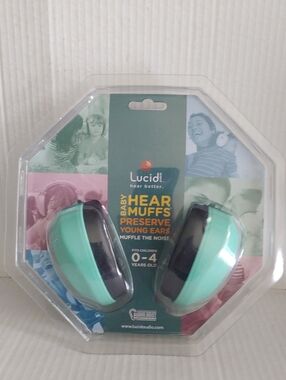 Lucid Audio Baby Hear Muffs Hearing Noise Protection Ages 0-4 Years - Mint Green